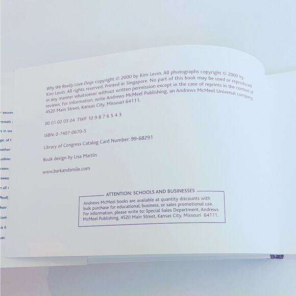 WHY WE REALLY LOVE DOGS Kim Levin Hardcover Book Dog Puppy Pet Books - Picture 5 of 7